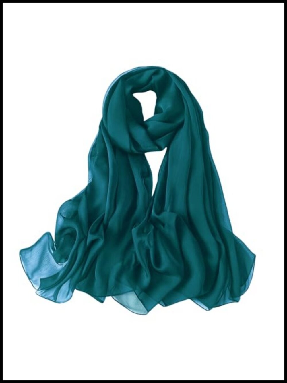 Crinkled Chiffon Scarf Shawl Wrap Sheer Silky Featherlight 72x28 Spring Summer